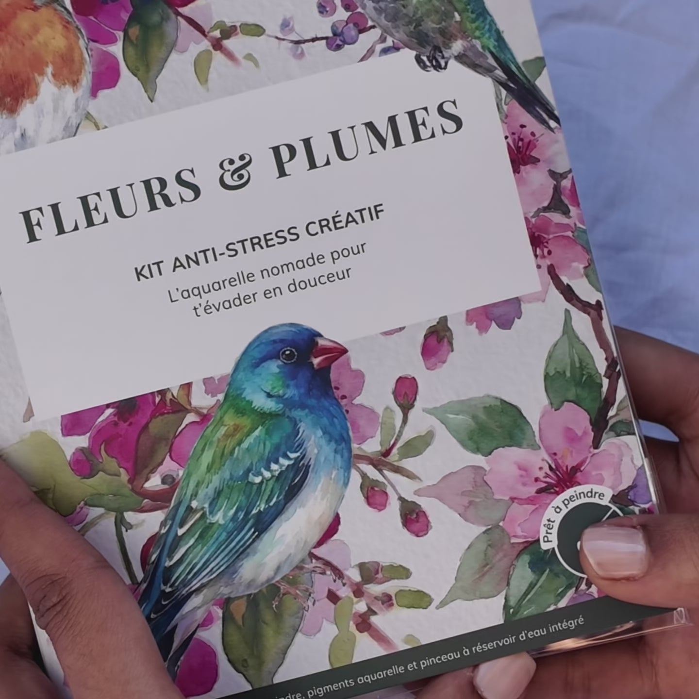 Presentation kit aquarelle fleurs et plumes de clarodery.